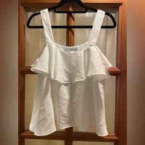 White Ruffle top from Buckle